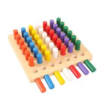 Brinquedo educacional Montessori, pinos cilíndricos de madeira para crianças