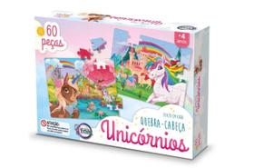 Brinquedo Educacional Quebra Cabeça Unicornios São Dois Puzzle De 60 Peças Cada Total 120 peças