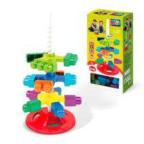 Brinquedo educatico didático giro magico com blocos dismat