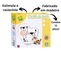 Brinquedo Educativo 2 Anos Jogo Interativo Mamãe E Bebe 12 Peças Pedagogico Nig Brinquedos