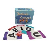 Brinquedo Educativo Alfabeto Baralho de Letras Com 145 Cartas