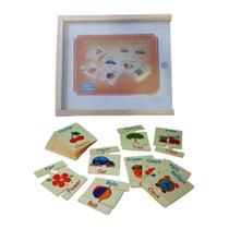 Brinquedo Educativo Alfabeto Ilustrado em Inglês 54 Peças em MDF Sonho de Criança Brinquedo Educativo Alfabeto Ilustrado em Inglês 54 Peças em MDF Sonho de Criança