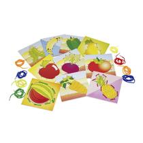 Brinquedo Educativo Alinhavos Frutas E Legumes Em Mdf Com 10 Peças - CARLU
