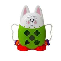 Brinquedo Educativo Amigo Pet Com Blocos Coelho Verde Tateti 3040