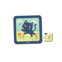 Brinquedo Educativo Babebi Quebra Cabeças 09 Peças Gato