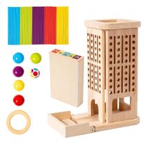 Brinquedo educativo Balance Game Wooden Stick 3 em 1 para crianças
