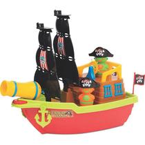 Brinquedo Educativo Barco Aventura Pirata 43CM