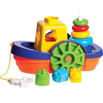 Brinquedo educativo barco didatico c/blocos e anco - MERCO TOYS