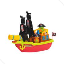 Brinquedo Educativo Barco Pirata Grande 43cm Comp. 38,5 Alt.