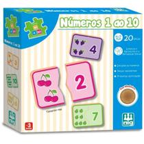 Brinquedo Educativo Be a Bá Quebra-cabeça Números 1 ao 10 Com 20 Peças Nig Brinquedo Educativo Be a Bá Quebra-cabeça Números 1 ao 10 Com 20 Peças Nig