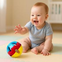 Brinquedo Educativo Bebê Chocalho Bola Colorida Divertida