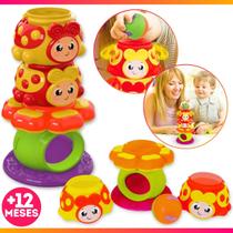 Brinquedo Educativo Bebê Empilhar Torre Bolinha Joaninha