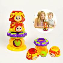 Brinquedo Educativo Bebe Empilhar Torre Bolinha Joaninha