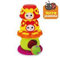 Brinquedo Educativo Bebe Empilhar Torre Joaninha Didático