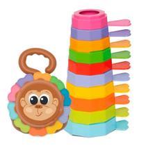 Brinquedo Educativo Bebês 1 ano Empilha Baby Macaco - Mercotoys