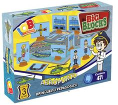 Brinquedo Educativo Big Blocks Aeroporto 47 Peças