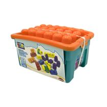 Brinquedo Educativo Blocos de Montar 22pçs Dismat Box Block