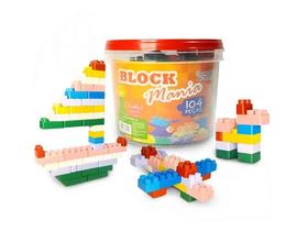 Brinquedo Educativo Blocos De Montar Criativo 104 Pçs/ Block