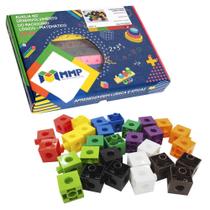 Brinquedo Educativo Blocos De Montar Linked Cubes 100 Peças