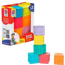 Brinquedo Educativo Blocos de Vinil de Empilhar - Estrela