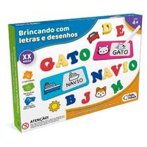 Brinquedo Educativo Brincando C/Letras E Desenhos