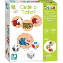 Brinquedo Educativo Cade o Bicho em Madeira 27PCS