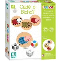 Brinquedo educativo cade o bicho em madeira 27pcs nig brinquedos