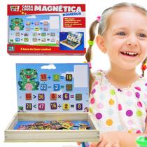 Brinquedo Educativo Caixa Lousa Magnetica Numeros 108 Peças