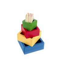 Brinquedo Educativo Caixas Coloridas Mdf Com 5 Peças - CARLU