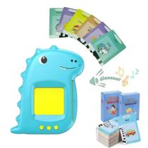 Brinquedo educativo card flash dinossauro sensorial inglês