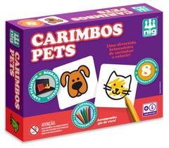 Brinquedo Educativo Carimbos Pets com Giz de Cera - Nig