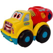 Brinquedo Educativo Carrinho Geometrix com Blocos Vermelho