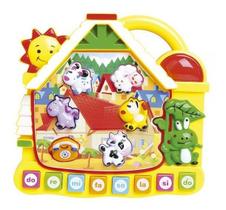 Brinquedo Educativo Casinha Musical Didático Bebê Bichos - DM Toys