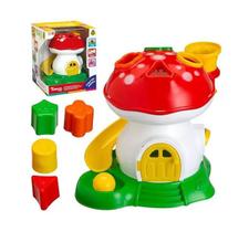Brinquedo educativo cogumelo didatico tchuco baby 14cm 0217