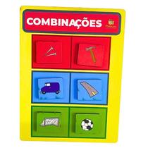 Brinquedo Educativo - Combinações: Conecte peças, cores e aprenda já! Brinquedo Educativo - Combinações: Conecte peças, cores e aprenda já!