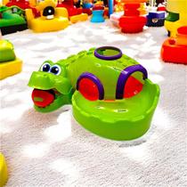 Brinquedo educativo CrocoBall cores vivas desenvolve brincando coordenção motora