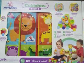 Brinquedo educativo, cubinhos, 5 em 1, colorido, bichinhos. - Mercotoys Brinquedo educativo, cubinhos, 5 em 1, colorido, bichinhos. - Mercotoys