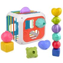 Brinquedo educativo cubo didático 2 em 1 para bebês Brinquedo educativo cubo didático 2 em 1 para bebês