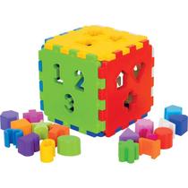 Brinquedo educativo cubo didatico c/blocos merco toys