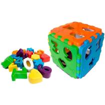 Brinquedo Educativo Cubo Didático Colorido Blocos De Montar