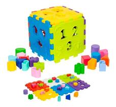 Brinquedo Educativo Cubo Didático Com Blocos 403 - MERCOTOYS
