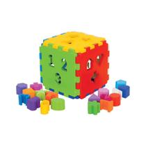 Brinquedo Educativo Cubo Didático com Blocos, Solapa, Merco Toys