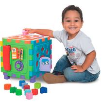 Brinquedo Educativo, Cubo Didático Grande, Multicor, Solapa, Merco Toys