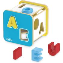 Brinquedo Educativo Cubo Didático Infantil Formas em Letras MDF 852 - Junges