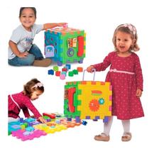 Brinquedo Educativo Cubo Didático Telefone Encaixar Grande - Brinquedo Pedagógico Educativo bebê - Mercotoys