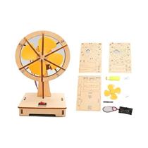 Brinquedo Educativo De Artesanato Em Madeira Com Ventilador Elétrico DIY Para Crianças