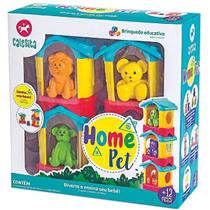 Brinquedo Educativo de Atividades Para Bebês Tateti Casinha Home Pet