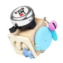 Brinquedo educativo de caixa de música de madeira com manivela para crianças Brinquedo educativo de caixa de música de madeira com manivela para crianças