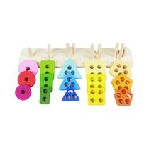 Brinquedo Educativo De Classificação De Cores E Formas Em Madeira Para Crianças Brinquedo Educativo De Classificação De Cores E Formas Em Madeira Para Crianças