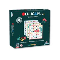 Brinquedo educativo de madeira encaixa formas 6 desafios - polibrinq